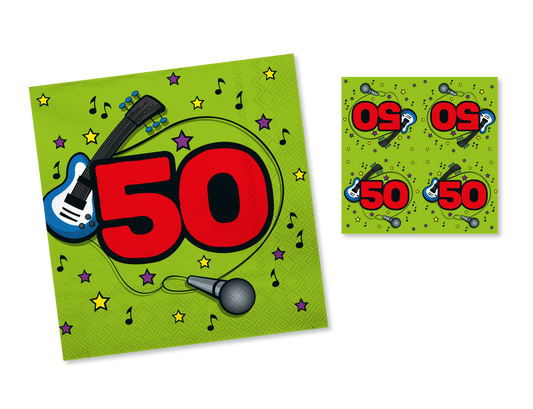 50 Geburtstag Servietten