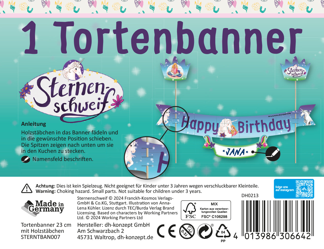 Sternenschweif Tortenbanner