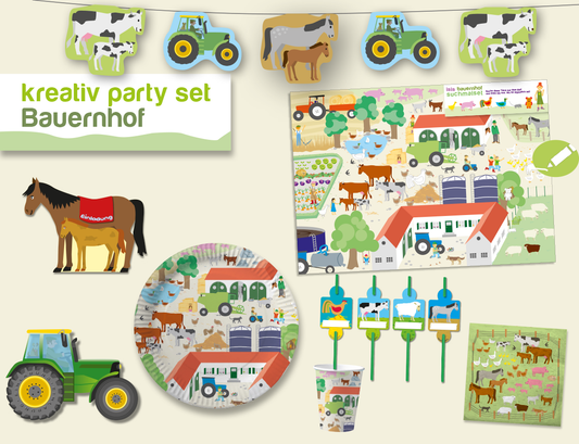 69 Teiliges Bauernhof Partyset