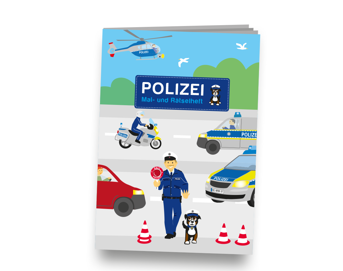 Polizei Mal und Rätselheft