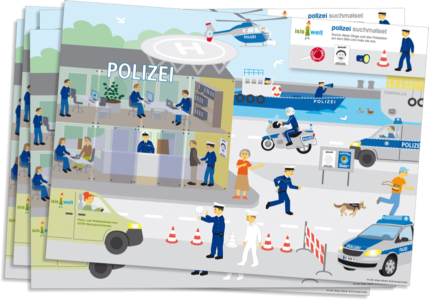 Polizei Platzsets